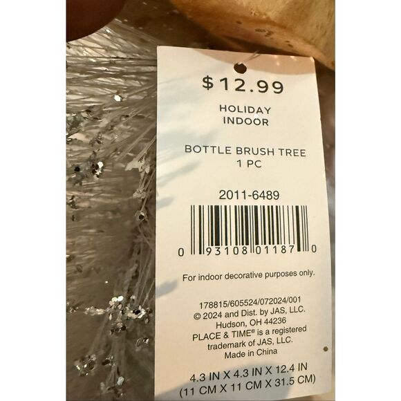 Set of 3 Decorative Glitter Christmas Trees - Picture 4 of 4